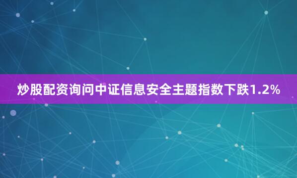 炒股配资询问中证信息安全主题指数下跌1.2%