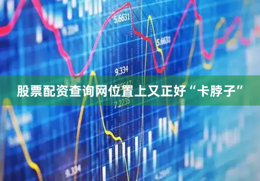 股票配资查询网位置上又正好“卡脖子”